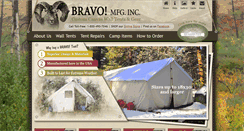 Desktop Screenshot of bravotents.com